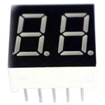 TRU COMPONENTS TRU-7S2-28GAG Seven-segment display Green 7 mm 2.1 V 2 digits