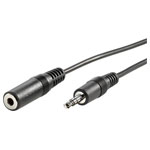 Value 11.99.4352 Jack Audio Cable 1x Plug 3.5mm-1x Socket 3.5mm 2m Black
