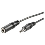 Value 11.99.4353 Jack Audio Cable extension Black Shielded 3.00 m
