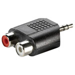 Value 11.99.4441 Adapter Jack Audio 3.5mm to RCA Phono Black