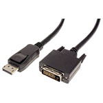 Value 11.99.5613 DisplayPort to DVI Adapter Cable Black 1.00 m Shielded