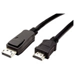 Value 11.99.5779 DisplayPort/HDMI Adapter cable Black 1.50 m Shielded