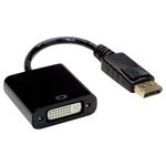 Value 12.99.3137 DisplayPort/DVI Adapter Cable Black 0.15m 24+1-pin Socket
