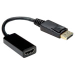 Value 12.99.3138 DisplayPort to HDMI Adapter Cable Black 0.15 m