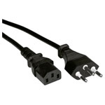Value 19.99.1220 Current Cable Black 1.80 m IEC Mains Power Cables