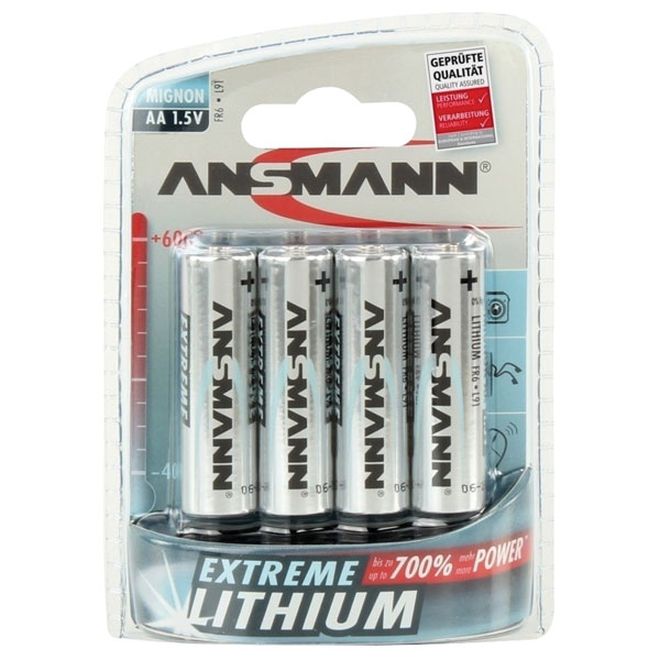  1512-0002 Extreme Lithium AA Battery Pk4