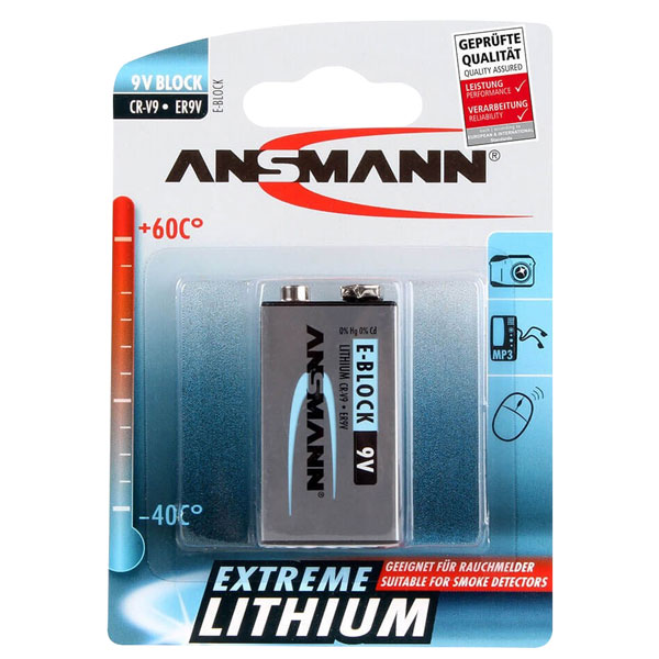  1505-0000 Extreme Lithium 9V Block Battery