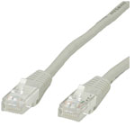 Value 21.99.0910 RJ45 Network Cable CAT 6 U/UTP Grey 10m
