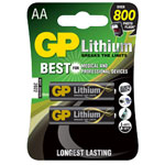 GP GPPCL15LF000 Lithium AA Battery 1.5V  - Card of 2