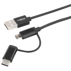 Ansmann 1700-0083 Cable USB 2in1 Type-C-120