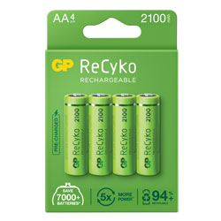 GP GPRHC212E003 GP ReCyko 2100mAh AA Card of 4