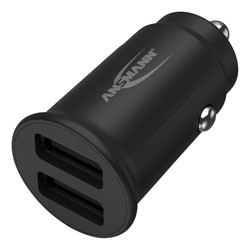 Ansmann 1000-0030 5V 2.4A Dual USB In-Car Charger CC212 for Mobile Phones