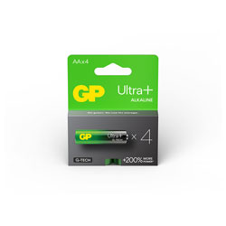 GP GPPCA15UP200 GP Ultra Plus Alkaline AA 4's Single hook paper box