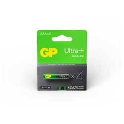 GP GPPCA24UP178 GP Ultra Plus Alkaline AAA 4's Single hook paper box