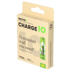 GP GPRHC172V001 GP Recyko 10 NiMH 1700mAh AA 4's paper box​