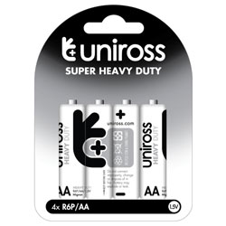 Uniross 4 Heavy Duty AA Batteries