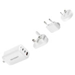 VOLTCRAFT VC-13729645 Travel charger 65W 1x USB-A 2x USB-C White GaN adapters