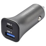 VOLTCRAFT VC-13990870 Car USB Charger Silver-black 38W 1xUSB-A 1xUSB-C