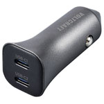 VOLTCRAFT VC-15257660 Car USB charger 40W 2x USB-C Power Delivery 3.0 Silver