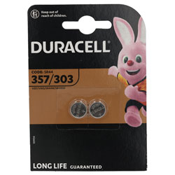 Duracell D357B2 Silver Oxide 1.5V Battery - Pack of 2