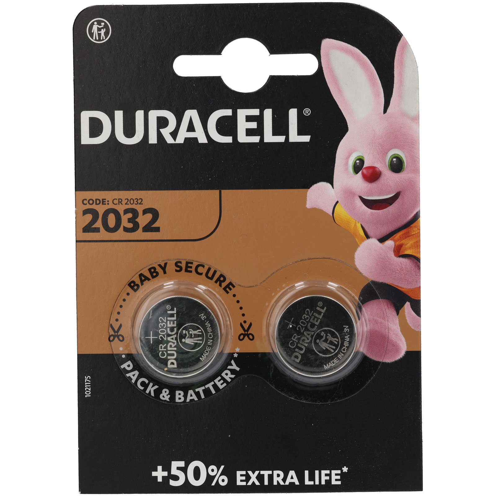 DL2032B2PK  Duracell Duralock CR2032 Battery (2-Pack)