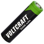 VOLTCRAFT VC-16621020 VC-18650 Flat top 18650 Lithium battery 3.6V 3400mAh