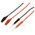 VOLTCRAFT VC-17182155 MSL-310 Test lead Alligator clips Red Black 1 m Pair