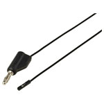 VOLTCRAFT VC-17182175 MSL-315 Test lead black 4mm plug 0.64mm socket 1m