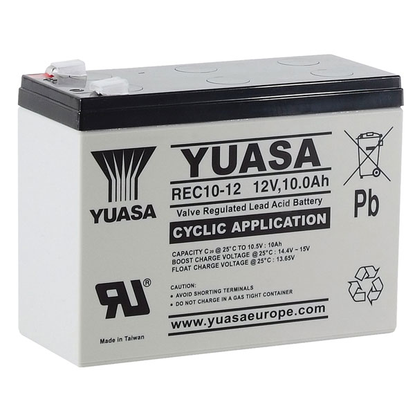 Yuasa Rec10 12 Battery Deep Cycle Cyclic Sla 12v 10ah Rapid Online