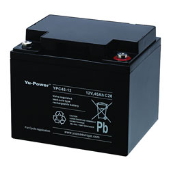 Yuasa Yu-Power YPC45-12 Deep Cycle Cyclic Battery SLA 12V 45Ah