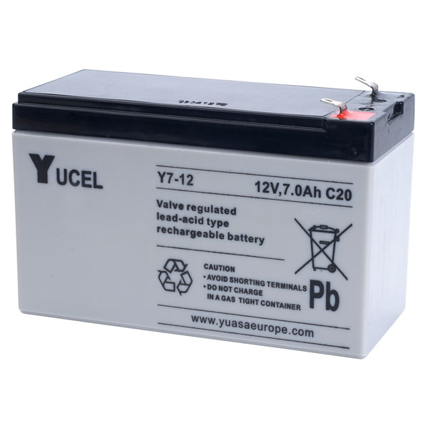 Yuasa Yucel Y7-12 Valve Regulated Lead Acid SLA Battery 12V 7.0Ah ...