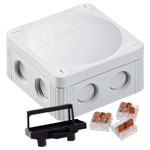 Wiska 10110403 Junction box 85x85x51mm Grey IP66/IP67 Wet Room 5 pcs