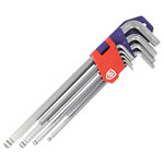 WorkPro WP222007 Allen Bit Set Ball end design includes screwdrivers & holders