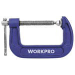WorkPro WP232018 C-terminal Screw Clamps 75mm span 167mm length