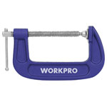 WorkPro WP232019 C-terminal Screw Clamps 100mm span width 210mm length