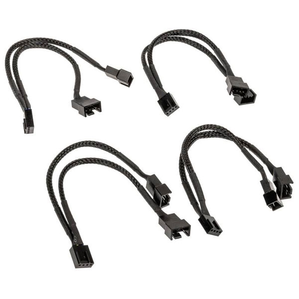 Akasa AK-CBFA04-KT04 fan splitter pack black 4x PC fan controller ...