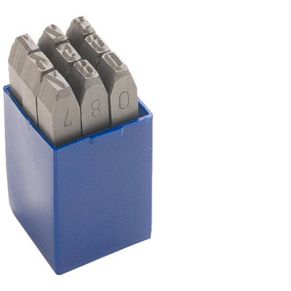 Alarm Werkzeuge 56036804 Number stamp set black steel durable design