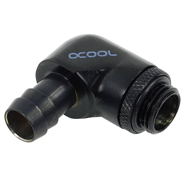 Alphacool 17136 HF Anschluss elbow piece G1/4 on 10mm ID 90 Degree...
