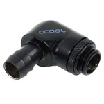 Alphacool 17136 HF Anschluss elbow piece G1/4 on 10mm ID 90 Degree Black