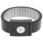 BJZ A-64118 ESD bracelet black steel grounding anti-static strap