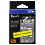 Brother HSE621E Label Machine Tape Black/Yellow Heat Shrink 5.8mm 1.5m