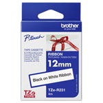 Brother TZER231 Label Tape Black on White 12mm x 8m Durable Laminated Tape