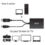 Club3D CAC-1010 Video Adaptor Audio Video Connectors Black Short Cable