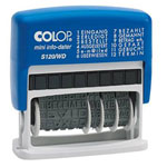 Colop 104959 Mini Info-Dater S120/WD Date Stamp Blue Grey 47x4mm