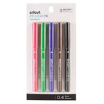 Cricut 2006257 Infusible Ink Pens Fine Point 5-Pack in Red Black Violet Brown