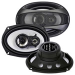 Crunch GTI-693 3-way triaxial flush mount speaker 250W 1 Pair Speakers