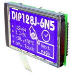 DISPLAY VISIONS EADIP128-6N5LWTP LCD Display 75x45.8x10.8mm