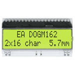 DISPLAY VISIONS EADOGM162E-A 7-Segment Display LCD Yellow-green backlight 2x16