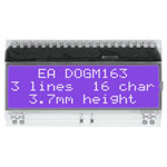 DISPLAY VISIONS EADOGM163B-A Dot Matrix Display Blue 3 digits 3.3 V 3.65 mm