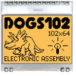 DISPLAY VISIONS EADOGS102W-6 LCD Display 39x41x2mm White
